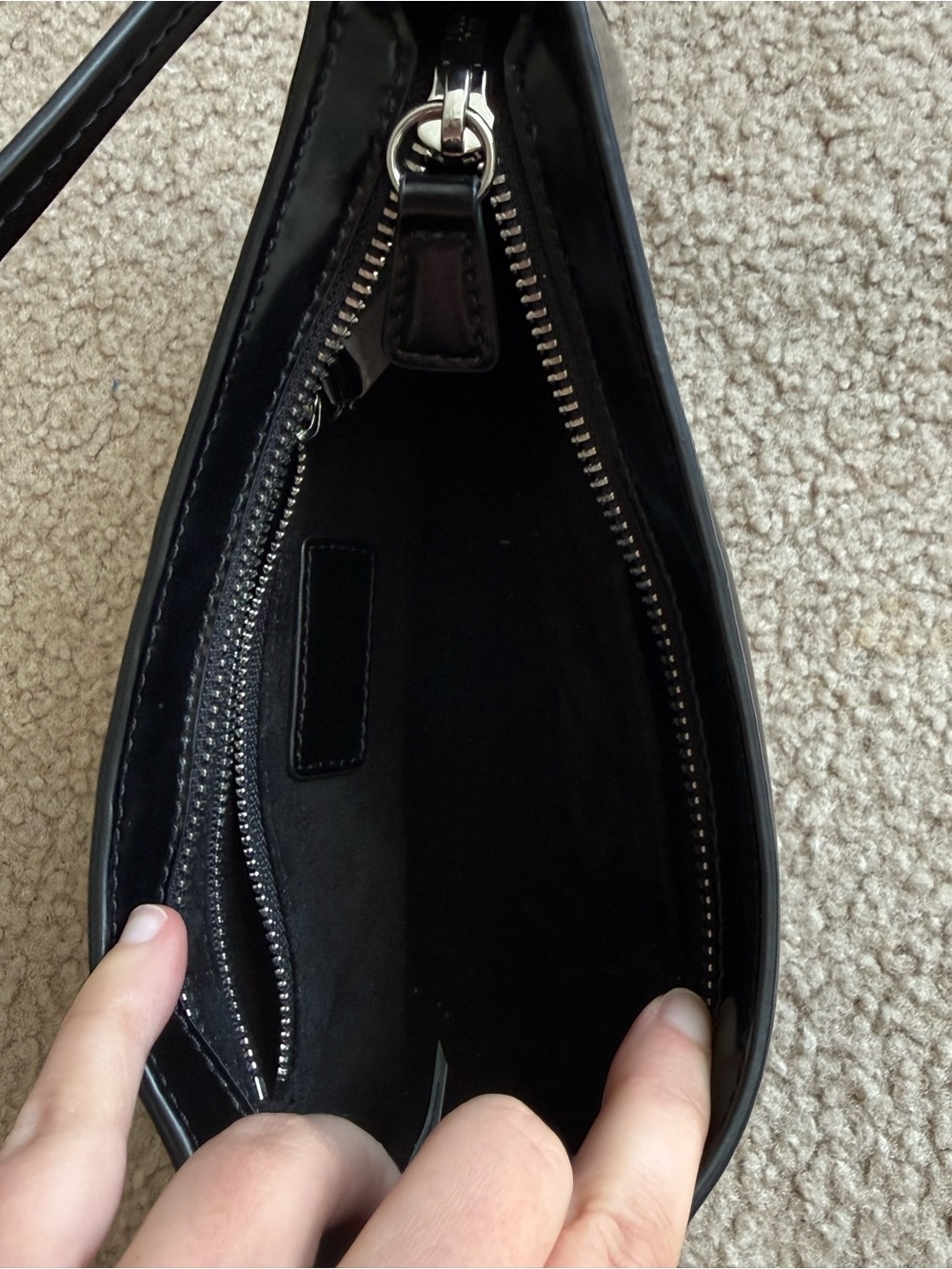 EUC STAUD Black Leather Ollie Handbag - Picture 7 of 8